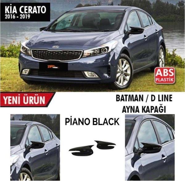 Kia Cerato 2016 - 2019 Batman Yarasa Ayna Kapağı Sinyalli Piano Black - Image 1