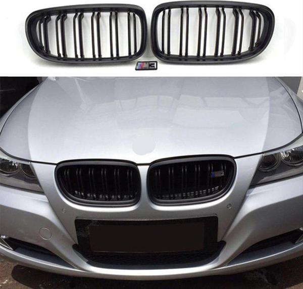 Bmw 3 Serisi E90 2008-2011 M3 Böbrek ( Çift Çizgi Panjur ) Pıano Black - Image 1