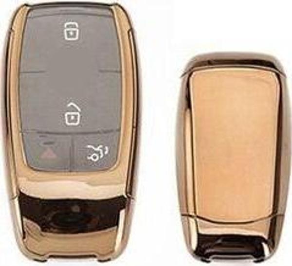 Mercedes W213 Uyumlu 2 Parça Silikon Kumanda Kabı Gold - Image 1