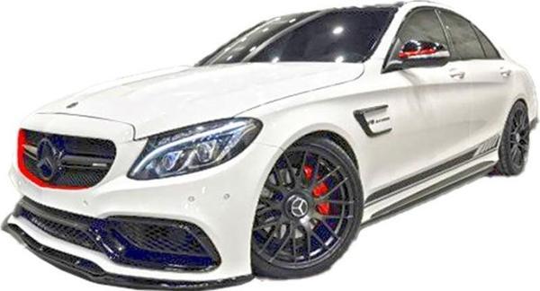 Mercedes W205 C Serisi Sedan/Coupe Amg 2014 - 2021 Uyumlu Ön Çamurluk Kaşları (2 parça) Plastik Boyasız - Image 1