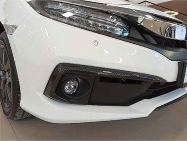 Honda Civic Fc5 2019-2021 Ön Sis Kaşı Kaplaması Karbon (makyajlı Kasa) - Image 1