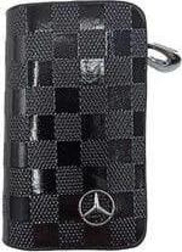 Mercedes Uyumlu Fermuarlı Parlak Deri Anahtar Kabı - Image 1
