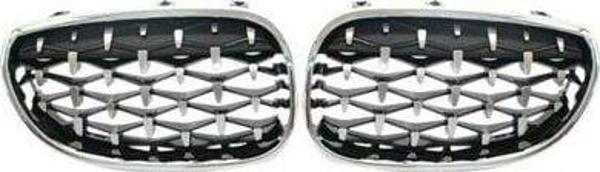 Bmw 5 Serisi 2004-2009 E60 Diamond Panjur(Böbrek) Krom Çerçeve - Image 1