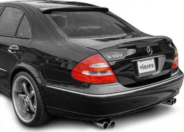 Mercedes W211 2000-2008 E Serisi Uyumlu Cam Üstü Spoiler Parlak Siyah - Image 1