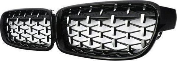 Bmw F30 2012-2018 Diamond Böbrek Panjur Piano Black - Image 1