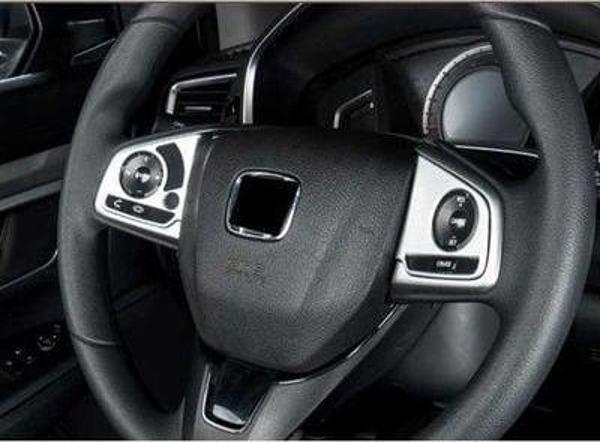 Honda Civic Fc5 2016-2020 Direksyon Kaplaması 2 Parça Silver - Image 1