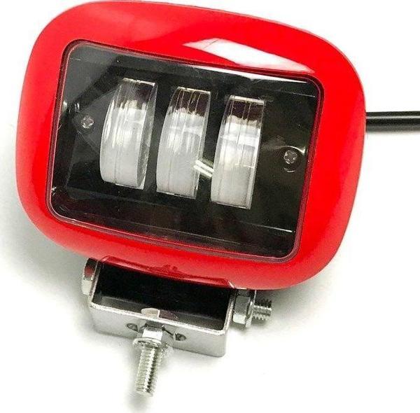 Dikdörtgen Off Road Spot Sis Lambası 3 Led Kırmızı Çerçeveli - Image 1
