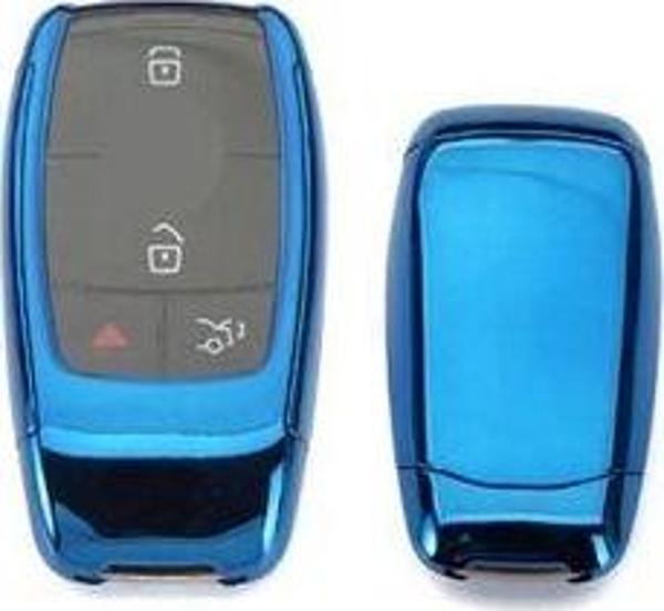 Mercedes W213 Uyumlu 2 Parça Silikon Kumanda Kabı Mavi - Image 1
