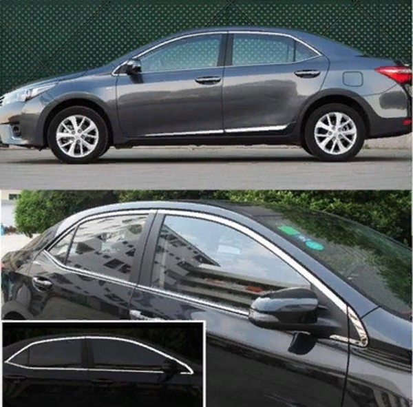 Toyota Corolla 2013-2016 Cam Çıtası Nikelaj - Image 1