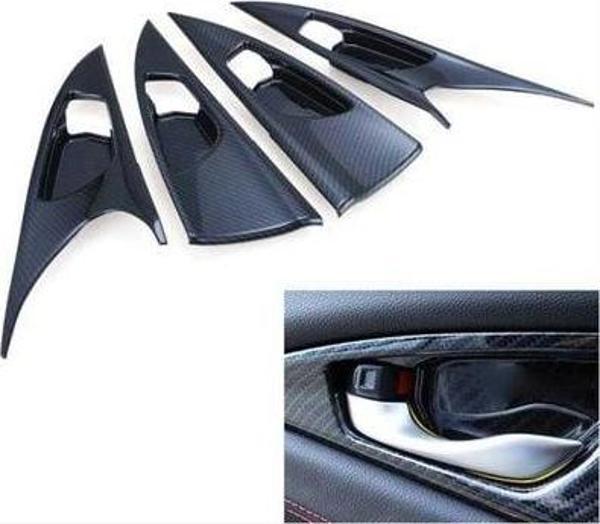Honda Civic Fc5 2016-2021  İç Kapı Kolu Çerçevesi Karbon Kalın - Image 1