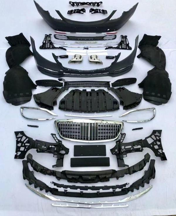 Mercedes W222 S Serisi (2014-2021) Arası Uyumlu Maybach Görünüm Body Kit - Image 1