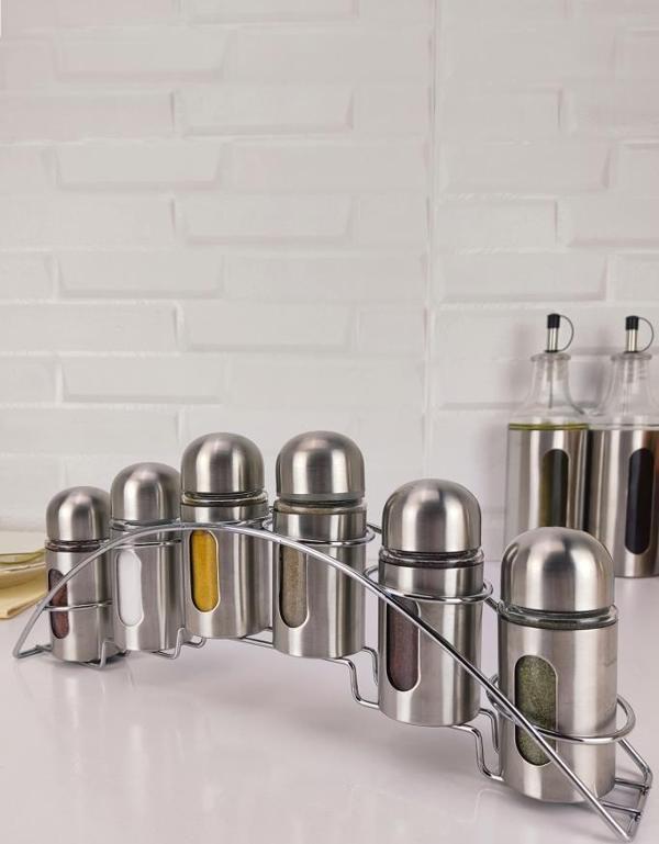 Digithome Standlı 6'lı Metal Baharatlık Seti – CAM-435 C320.049 - Image 1