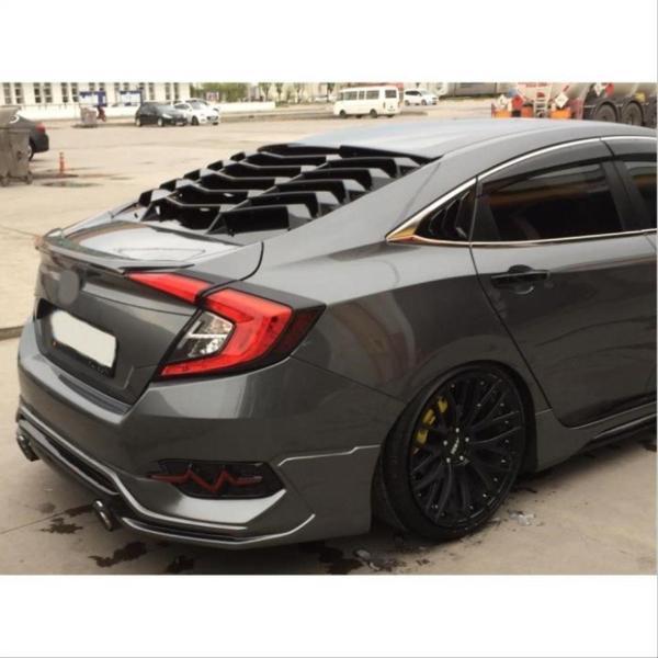 Honda Cıvıc Fc5 2016 -2020 Uyumlu Arka Cam Kaplama / Cam Vızoru - Boyasız - Image 1