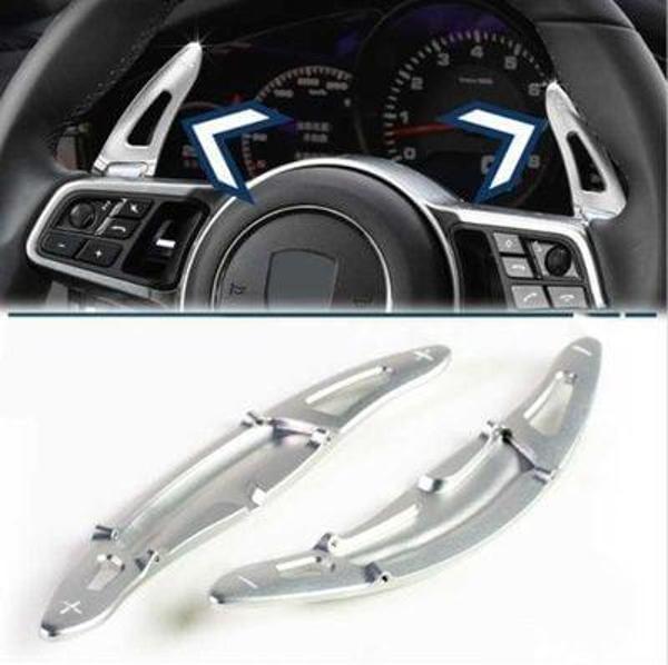 Porsche Panamera 2017+ Macan 2014+ Cayenne 2015+ 718 2016+ 911 2016+ Uyumlu Paddle Shift Silver (F1 Vites Pedal Kulakçığı) - Image 1