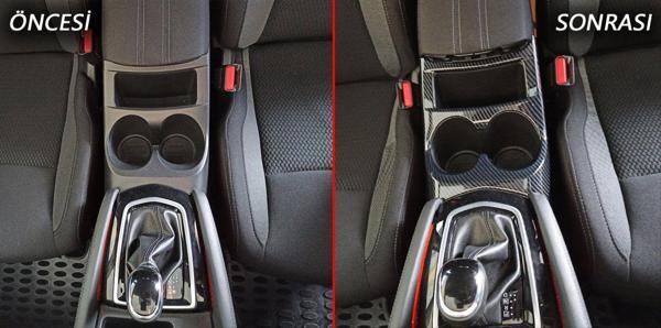 Nissan Qashqaı (2014-2020) Arası Uyumlu Orta Bölme Kaplama - Carbon - Image 1