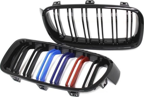 Bmw 3 Serisi F30 2012-2018 Uyumlu M3 Görünüm Panjur ( Çİft Çizgi Böbrek / M Renk ) - Image 1