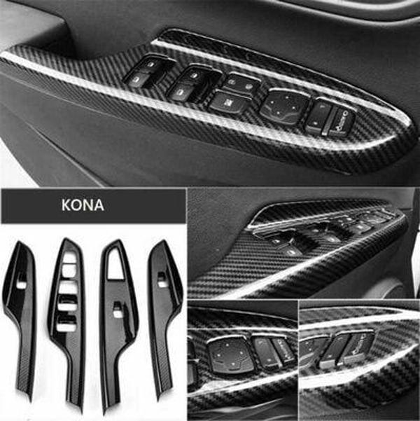 Hyundai Kona Kapı Kolçak Kaplama - Karbon - Image 1