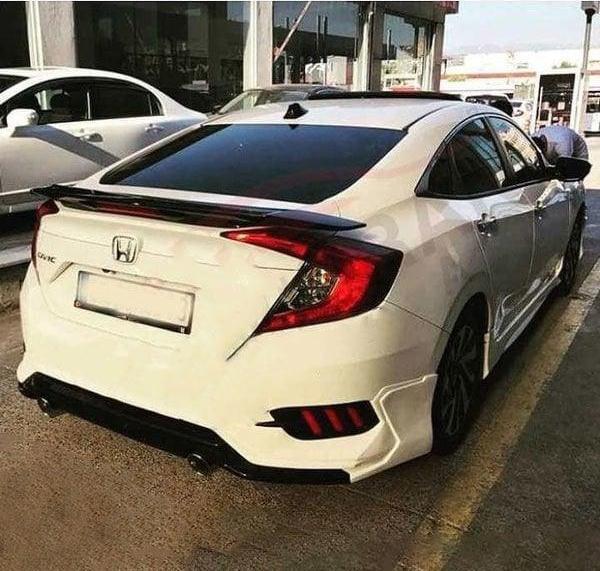Honda Civic Fc5 2016-2021 Turbo Body Kit Arka Ek + Egzoz Seti - Image 1