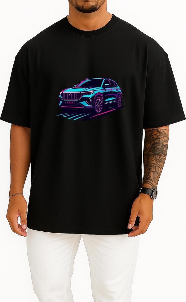 Oversize Togg T10x Göğüs Tasarımlı Unisex T-Shirt - Image 1