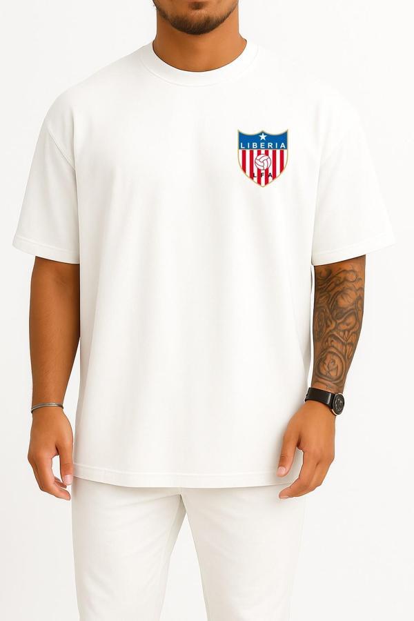 Oversize Liberya Millî Futbol Takımı Cep Tasarımlı Unisex T-Shirt - Image 1
