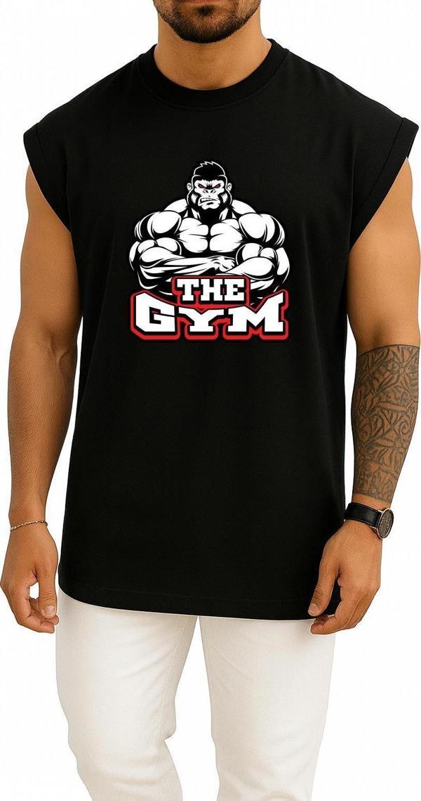 Oversize The Gym Göğüs Tasarımlı Atlet - Image 1