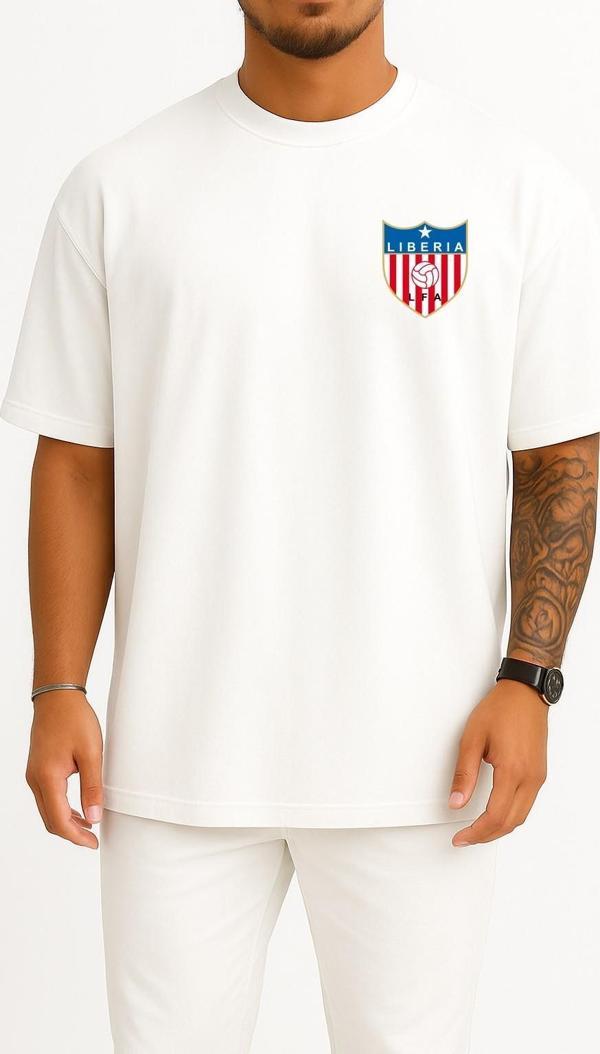 Oversize Liberya Millî Futbol Takımı Cep Tasarımlı Unisex T-Shirt - Image 1