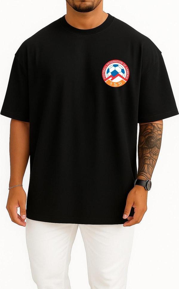 Oversize Armenia National Football Team Cep Tasarımlı Unisex T-Shirt - Image 1