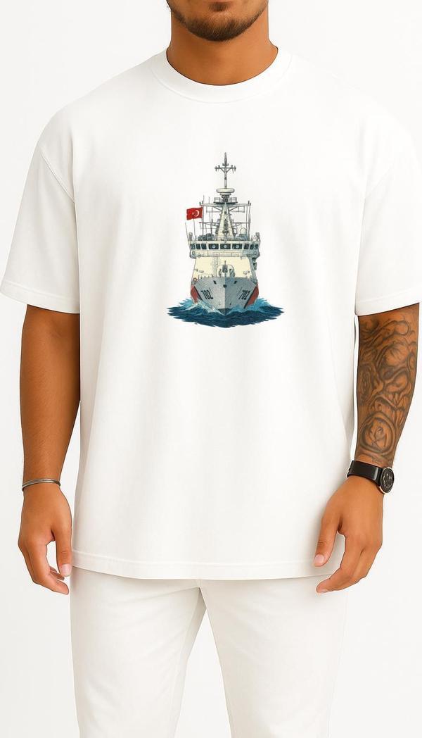 Oversize Tcsg Güven - 702 Göğüs Tasarımlı Unisex T-Shirt - Image 1