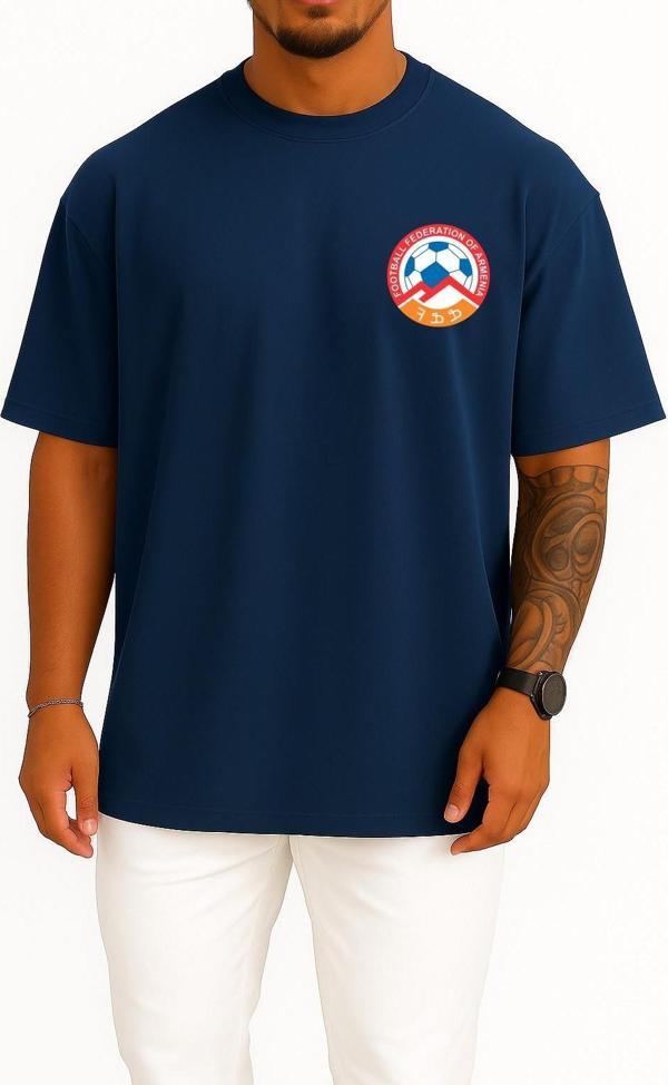 Oversize Armenia National Football Team Cep Tasarımlı Unisex T-Shirt - Image 1
