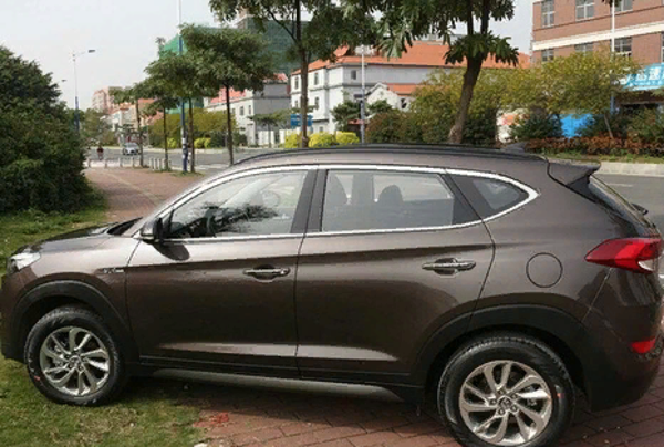 Hyundai Tucson 2015-2020 Cam Çıtası Nikelaj 16 Parça - Image 1