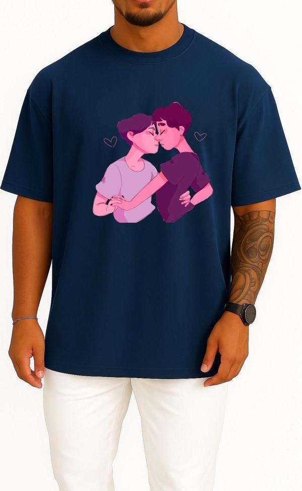 Oversize Encapsulated Postscript Richie Tozier Göğüs Tasarımlı Unisex T-Shirt - Image 1