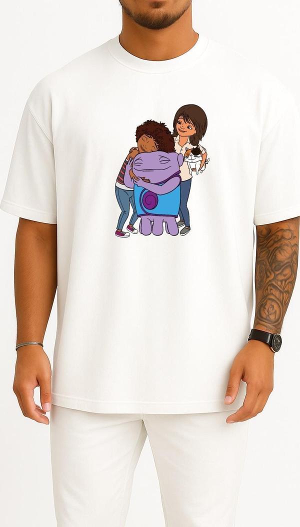 Oversize Home Adventures With Tip Oh Lucy Göğüs Tasarımlı Unisex T-Shirt - Image 1