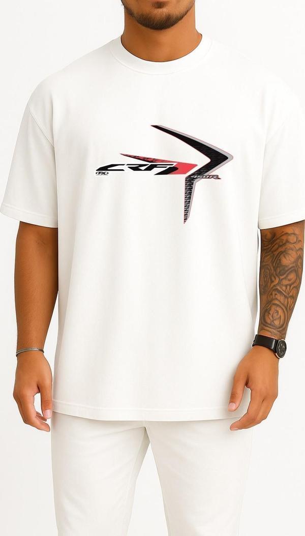 Oversize Honda Crf250l Motorcycle Accessories Göğüs Tasarımlı Unisex T-Shirt - Image 1