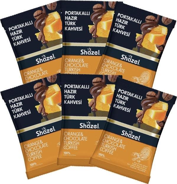 Shazel Portakallı Hazır Türk Kahvesi 100gr (100g X 6 Adet) - Image 1