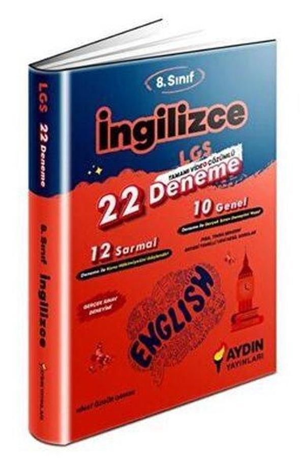 LGS 8. Sınıf İngilizce 22 Deneme - Aydın Yayınları-Eğitim - Image 1