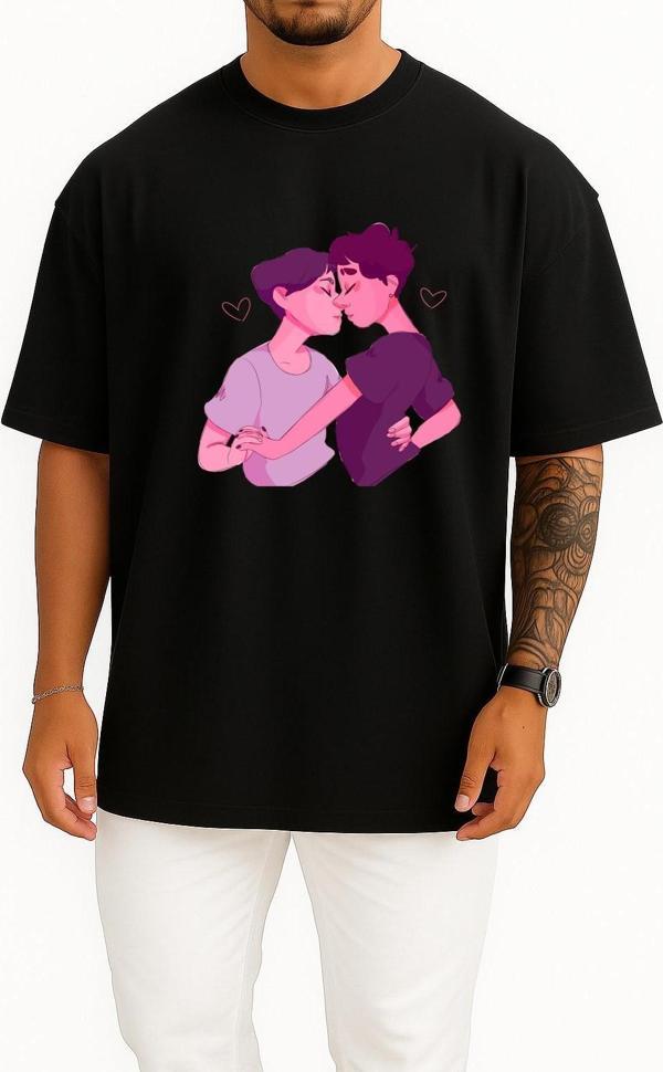 Oversize Encapsulated Postscript Richie Tozier Göğüs Tasarımlı Unisex T-Shirt - Image 1