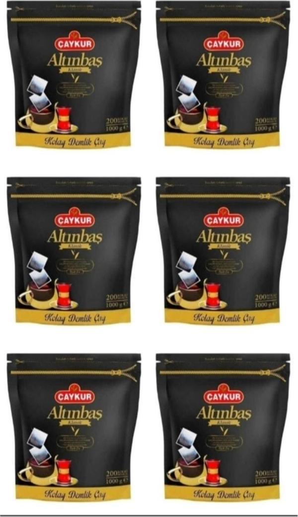 Çaykur Altınbaş Demlik Poşet Çay 5 Gr 200'lü 6 Paket - Image 1
