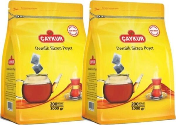 Çaykur Demlik Süzen Poşet Çay 5 gr 200'lü 2 Paket 400 Adet - Image 1