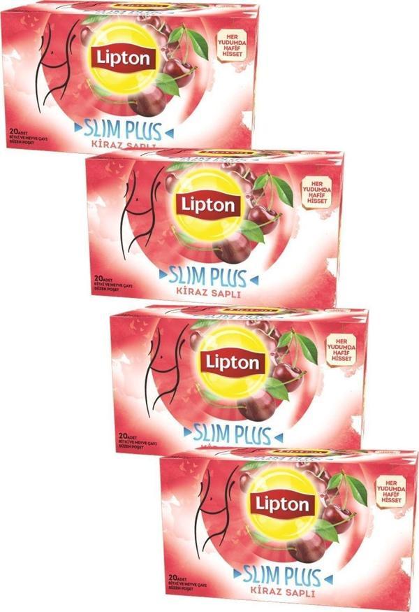 Lipton Form Plus Kiraz Saplı 20'li Bardak Poset Ca X 4 Adet - Image 1
