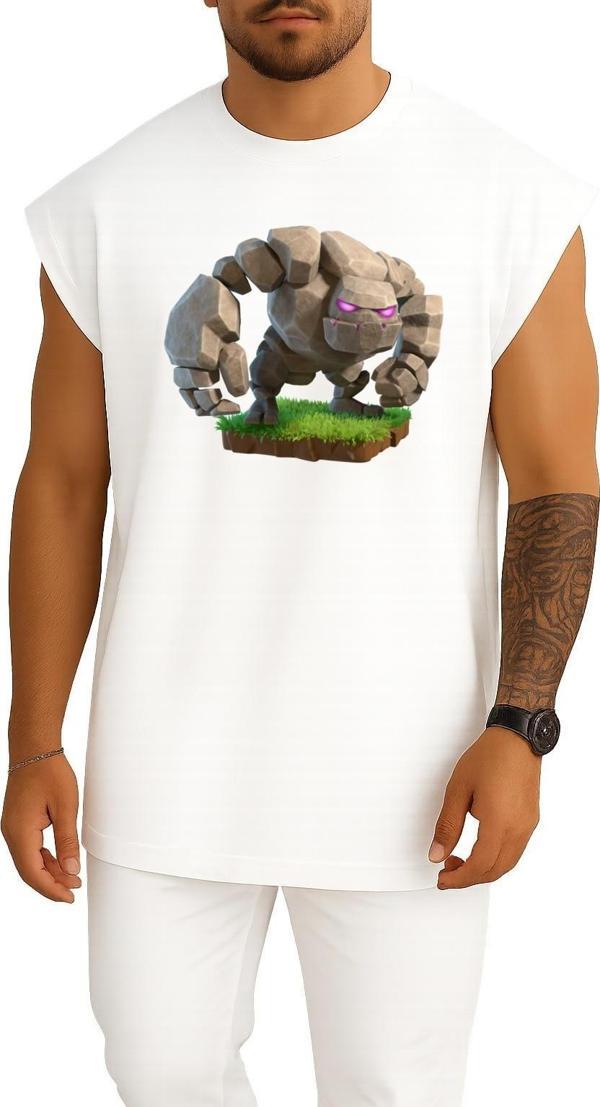 Oversize Clash Royale Golem, Clash Of Clans Clash Royale Goblin Göğüs Tasarımlı Atlet - Image 1