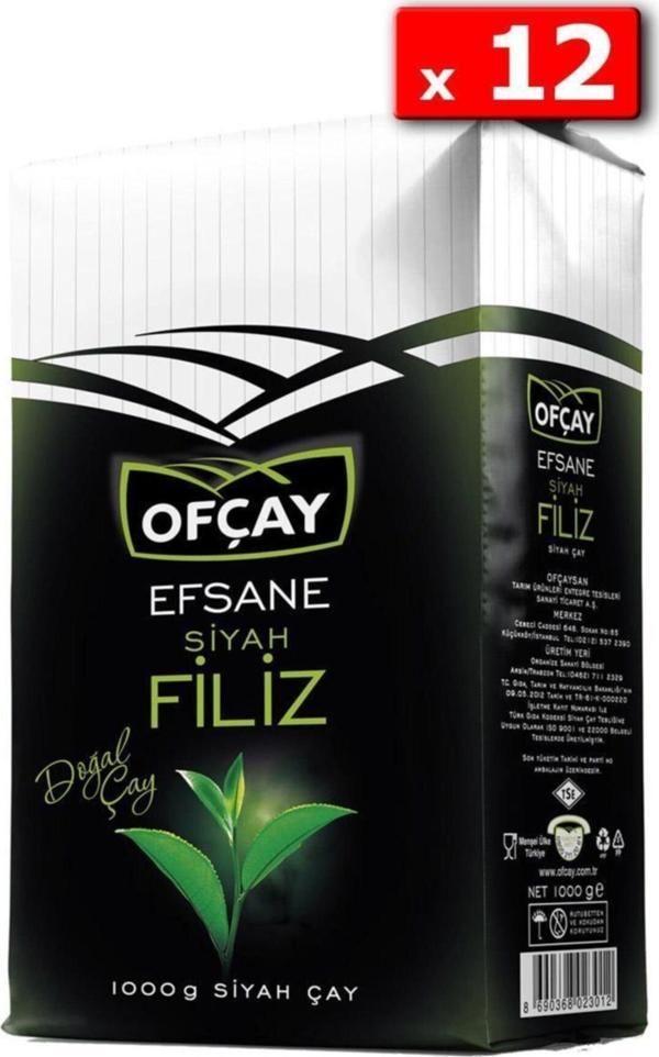 Ofçay Efsane Filiz Çayı 1 Kg X 12 Paket - Image 1