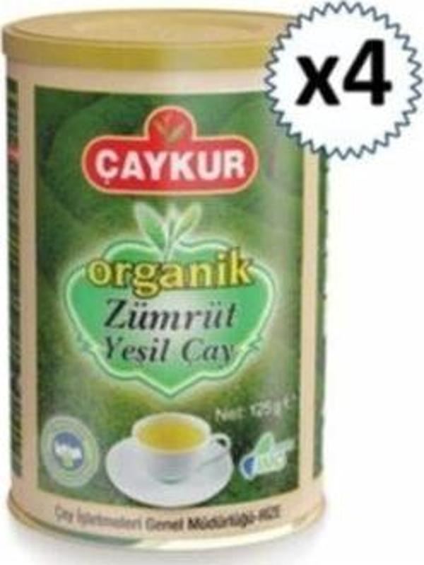 Çaykur Organik Zümrüt Yeşil Çay 125 Gr X 4 Adet - Image 1