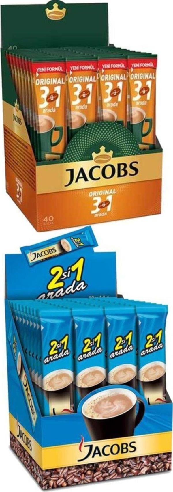 Jacobs 3ü1 Arada Kahve 40 Adet + 2si1 Arada Kahve 40 Adet - Image 1