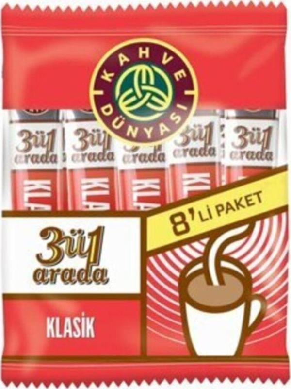 Kahve Dünyası 3'ü 1 Arada Klasik 8'li Paket X 5 - Image 1