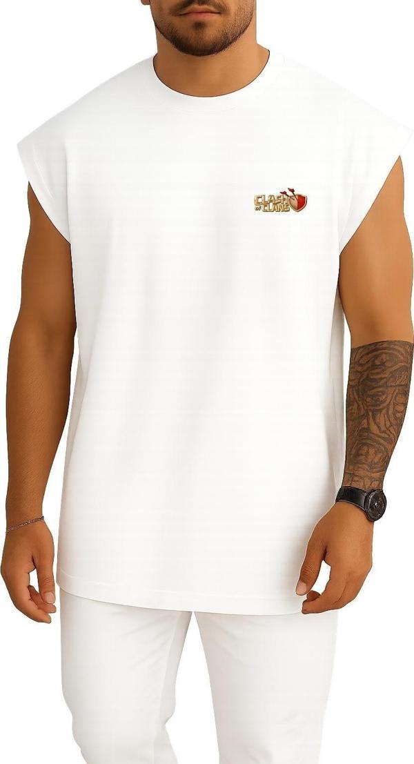 Oversize Clash Of Clans, Clash Of Clans Clash Royale Cep ve Sırt Tasarımlı Atlet - Image 1