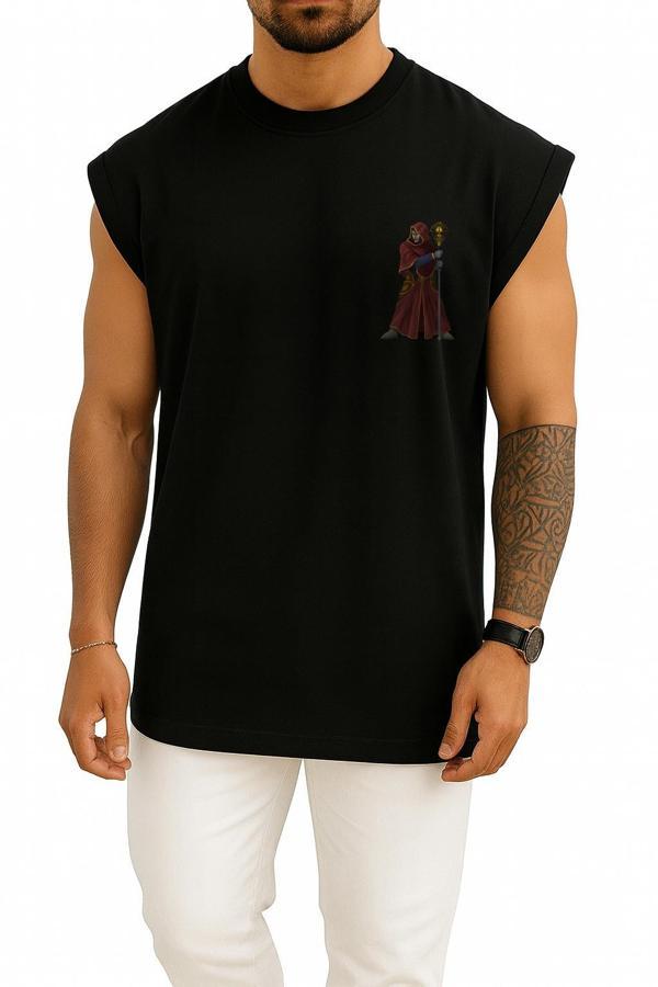 Oversize Arcane Quest Adventures Dungeons Minimalist Cep Tasarımlı Atlet - Image 1