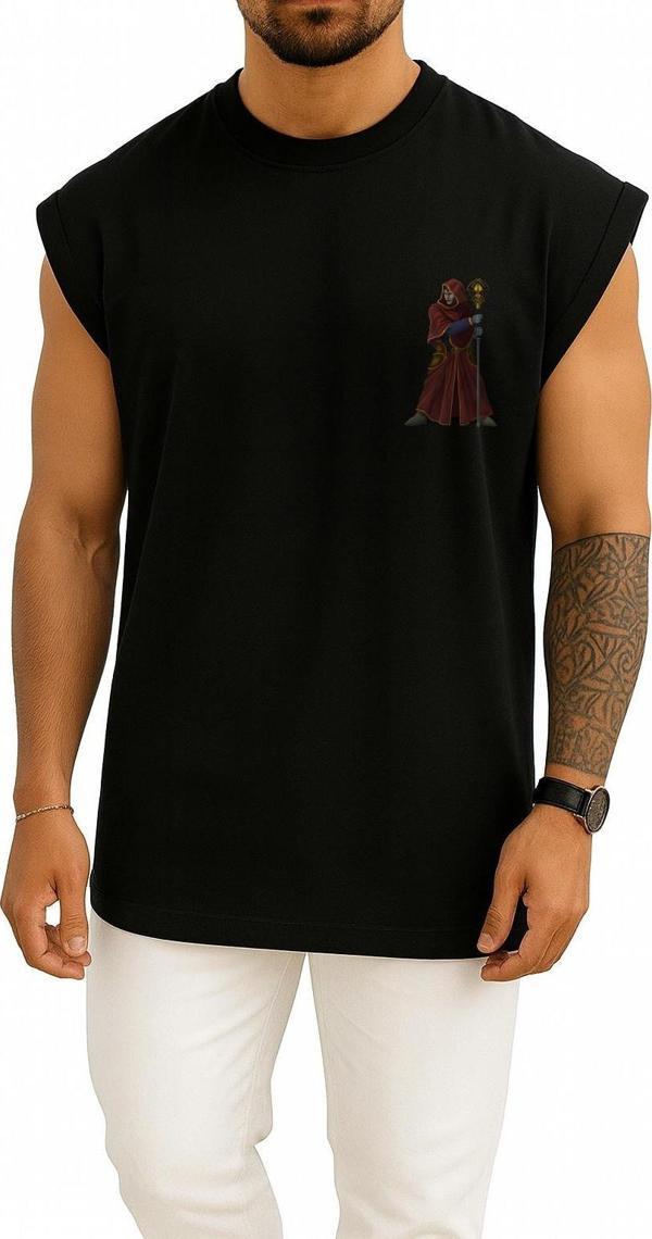 Oversize Arcane Quest Adventures Dungeons Minimalist Cep Tasarımlı Atlet - Image 1