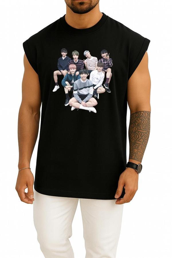 Oversize Bts Sticker N.O -Japanese Ver.- K-Pop, Group Göğüs Tasarımlı Atlet - Image 1