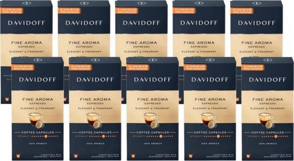 Davidoff Fıne Aroma Espresso Elegant & Fragrant Aluminium Kapsül Kahve 100 Lü (nespresso Uyumlu) - Image 1