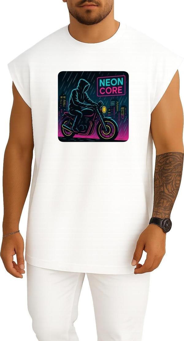 Oversize Neon City Rider Private Design Göğüs Tasarımlı Atlet - Image 1